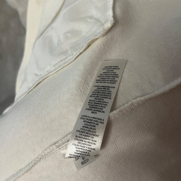 Chics Blazer Jacket Gold Zipper Cream White Size 0 - Picture 6 of 6